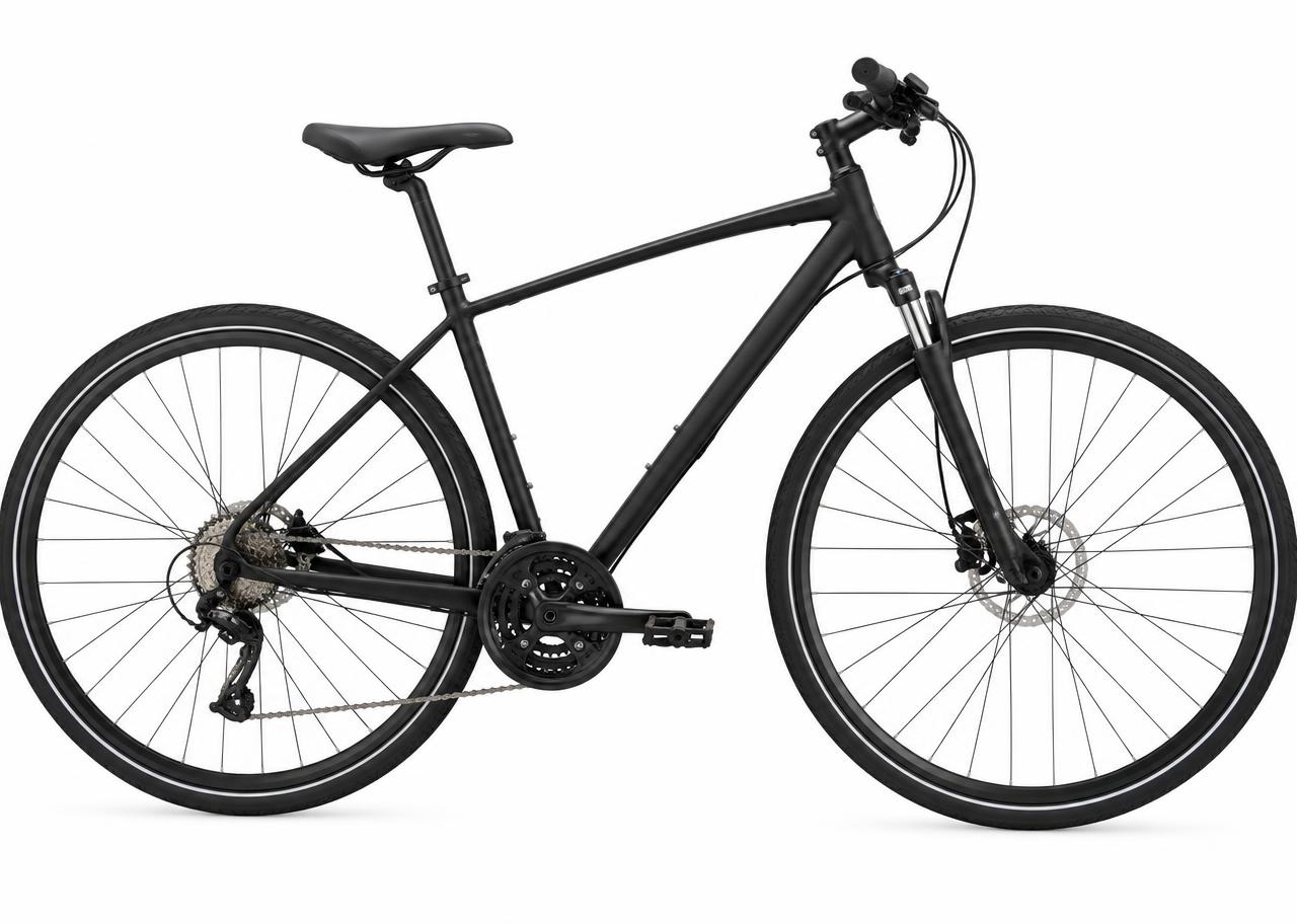 Bicicleta preta de perfil usada na vistoria on-line